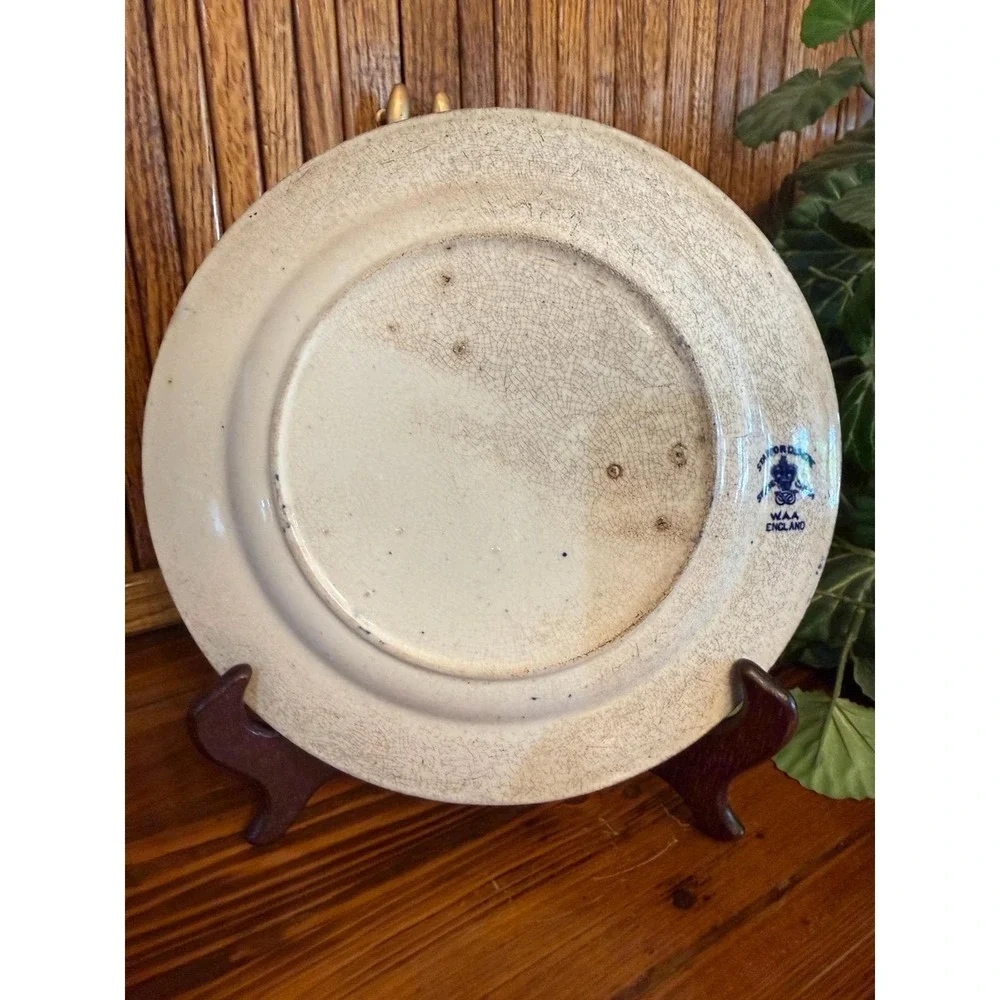 Staffordshire Blue Willow Plate England 9.5